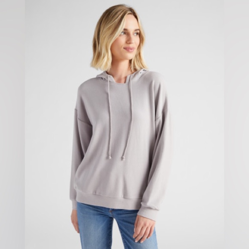 Plush drawstring hoodie